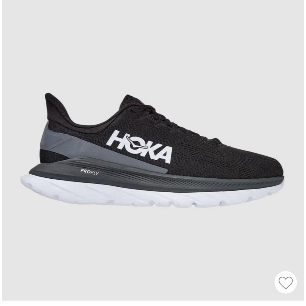 Hoka One Women's Mach 4 Running SZ 8.5B Black White | Comfort Profly Lightweight